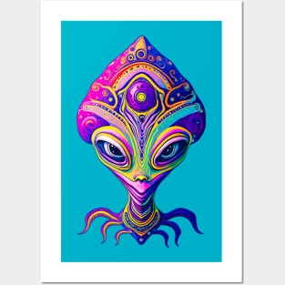 Alien Queen - Abstract Alien Female Creature Posters and Art